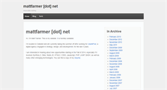 Desktop Screenshot of mattfarmer.net
